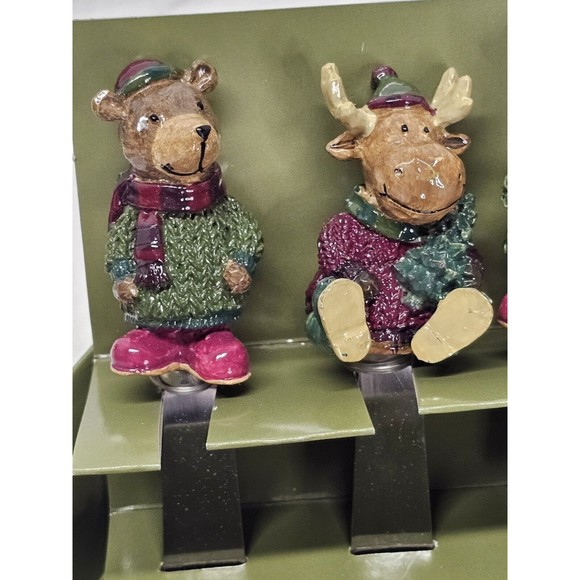 St. Nicholas Square Heartland Reindeer And Bear Spreaders Boxed Set Of Four - Picture 3 of 8